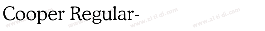 Cooper Regular字体转换
